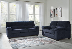 Ashley SimpleJoy Navy Sofa/Couch & ...