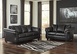  																			Betrillo Black Sofa/Couch & Lovesea...
																		 