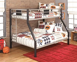 Ashley Twin/Full Bunk Bed W/Ladder ...