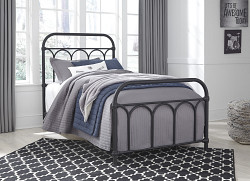 Ashley Twin Metal Head/Footboard Na...