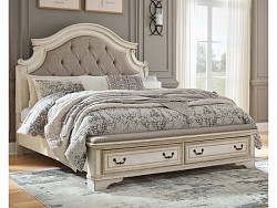  																			Ashley Realyn King Upholstered Pane...
																		 