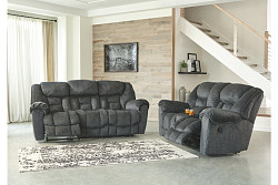  																			Ashley Capehorn Granite Motion Sofa...
																		 