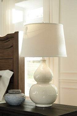 Ashley Saffi Cream Ceramic Table La...
