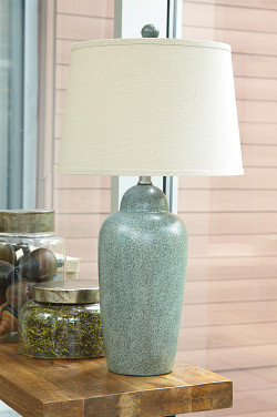 Ashley Saher Green Ceramic Table La...
