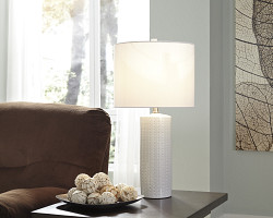 Ashley Steuben White Ceramic Table ...