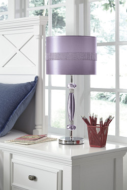 Ashley Nyssa Purple Metal Table Lam...