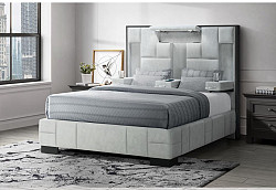 Global King Bed Oscar (Light Grey)