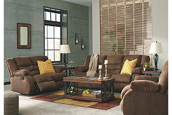  																			Ashley Tulen Chocolate Motion Sofa ...
																		 