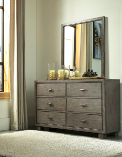  																			Ashley Arnett Gray Dresser, Mirror,...
																		 