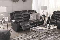  																			Ashley Vacherie Black Motion Sofa &...
																		 