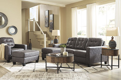  																			Ashley Venaldi Gunmetal Sofa/Couch ...
																		 