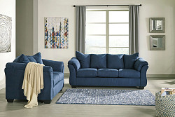  																			Ashley Darcy Blue Sofa/Couch & Love...
																		 