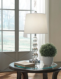  																			Ashley Joaquin Clear/Silver Finish ...
																		 