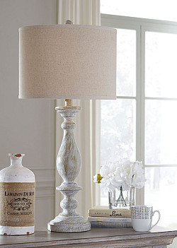  																			Ashley Bernadate Whitewash Poly Tab...
																		 