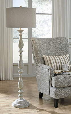  																			Ashley Bernadate Whitewash Poly Flo...
																		 