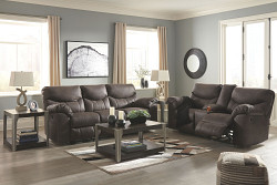  																			Ashley Boxberg Teak Motion Sofa/Cou...
																		 